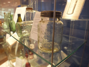 Glass jar on display