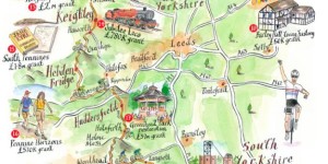 Sketch of Le Grand Depart Map close-up