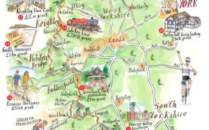 Sketch of Le Grand Depart Map close-up